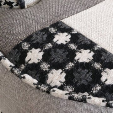 パッチワークスツール　椅子　ライトグレーの画像