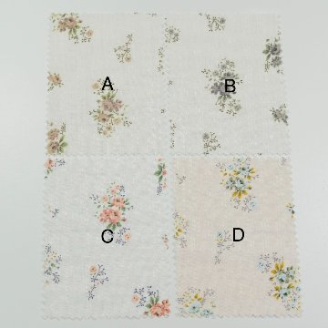 綿×レーヨン　花　A0109画像