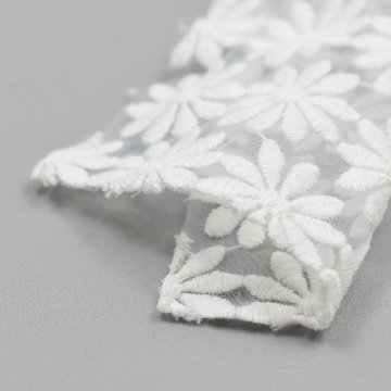 オーガンジー刺繍　花　A11802画像