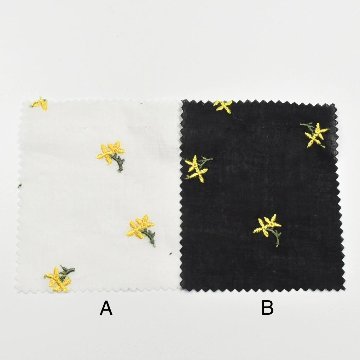 綿100％刺繍　花　A136020画像
