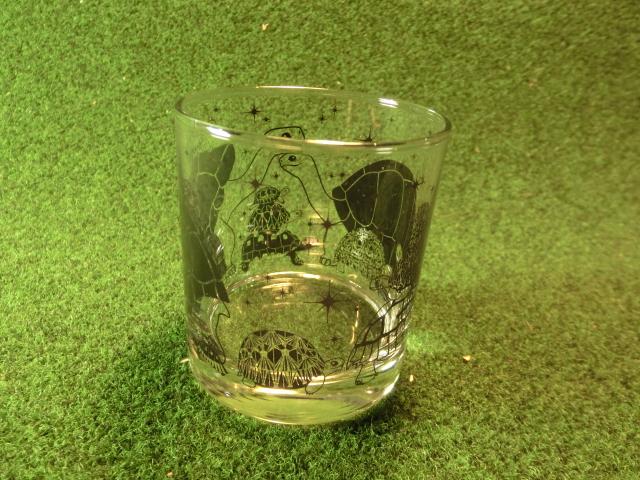 リクガメづくしロックグラスの画像