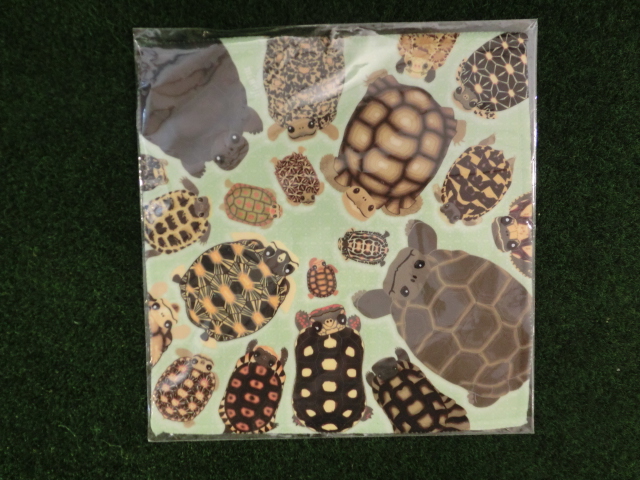  リクガメづくしハンカチタオルの画像