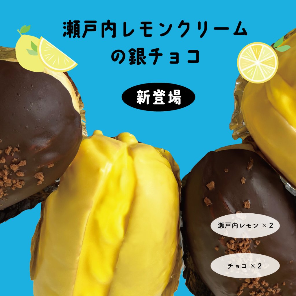 銀チョコ【瀬戸内レモン×2 チョコレート×２】の画像