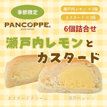 パンコッペ６個セット（瀬戸内レモン×３個・カスタード×３個入り）の画像