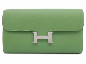 HERMES-エルメス 長財布 コンスタンス トゥーゴー ロング ヴェールユッカ／シルバー金具の画像