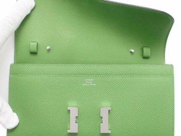 HERMES-エルメス 長財布 コンスタンス トゥーゴー ロング ヴェールユッカ／シルバー金具の画像