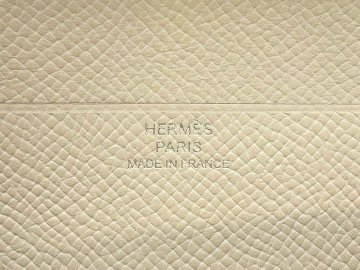 HERMES-エルメス 長財布 ベアンスフレ クレ／シルバー金具 ヴォーエプソン Ｗ刻印 HEの画像