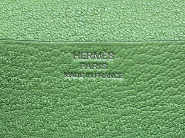 HERMES-エルメス 長財布 ベアンスフレ ヴェールクリケット／シルバー金具 シェブルミゾルの画像