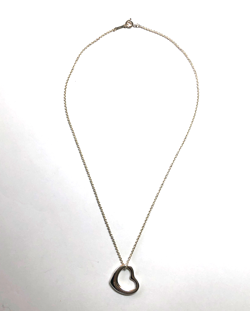 ティファニー オープンハート ネックレス 925シルバー 3.0gの画像