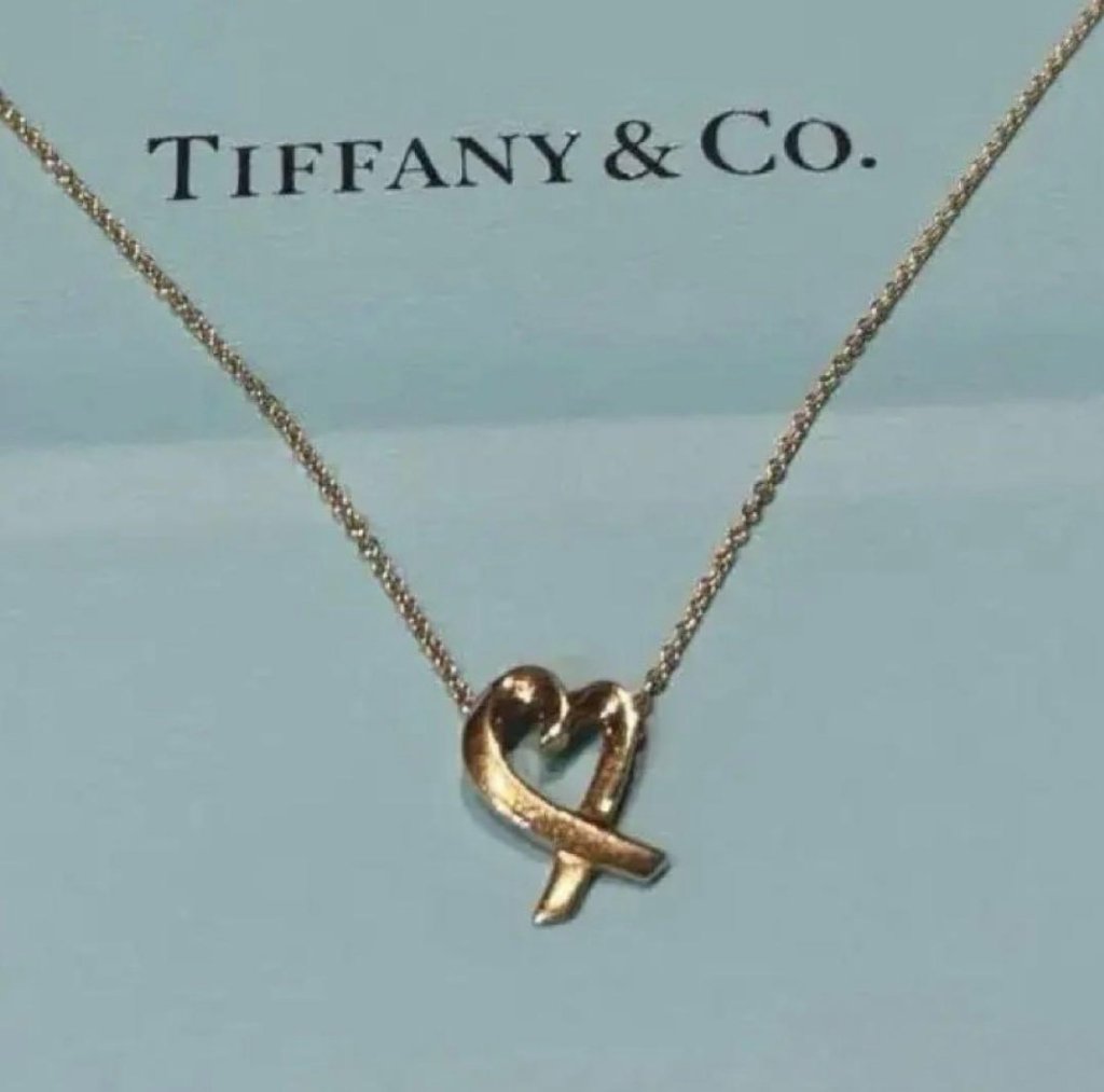 ティファニー ラビングハートネックレス K18イエローゴールドの画像