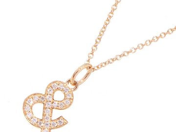 TIFFANY-ティファニー ネックレス アンパサンド ダイヤモンド Ｋ１８ＰＧピンクゴールドの画像