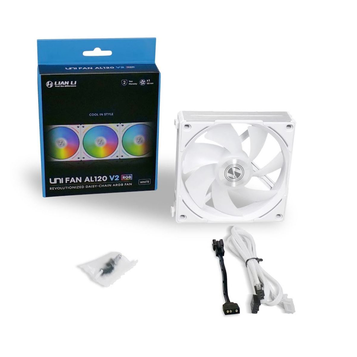 LIAN LI UNI FAN AL120 V2 WT Single Packの画像