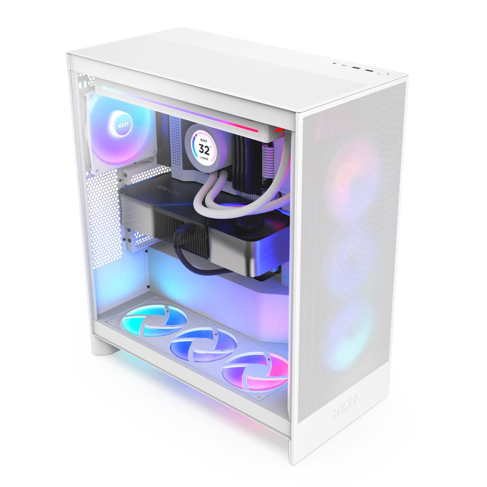 NZXT H7 FLOW RGB White 2024の画像