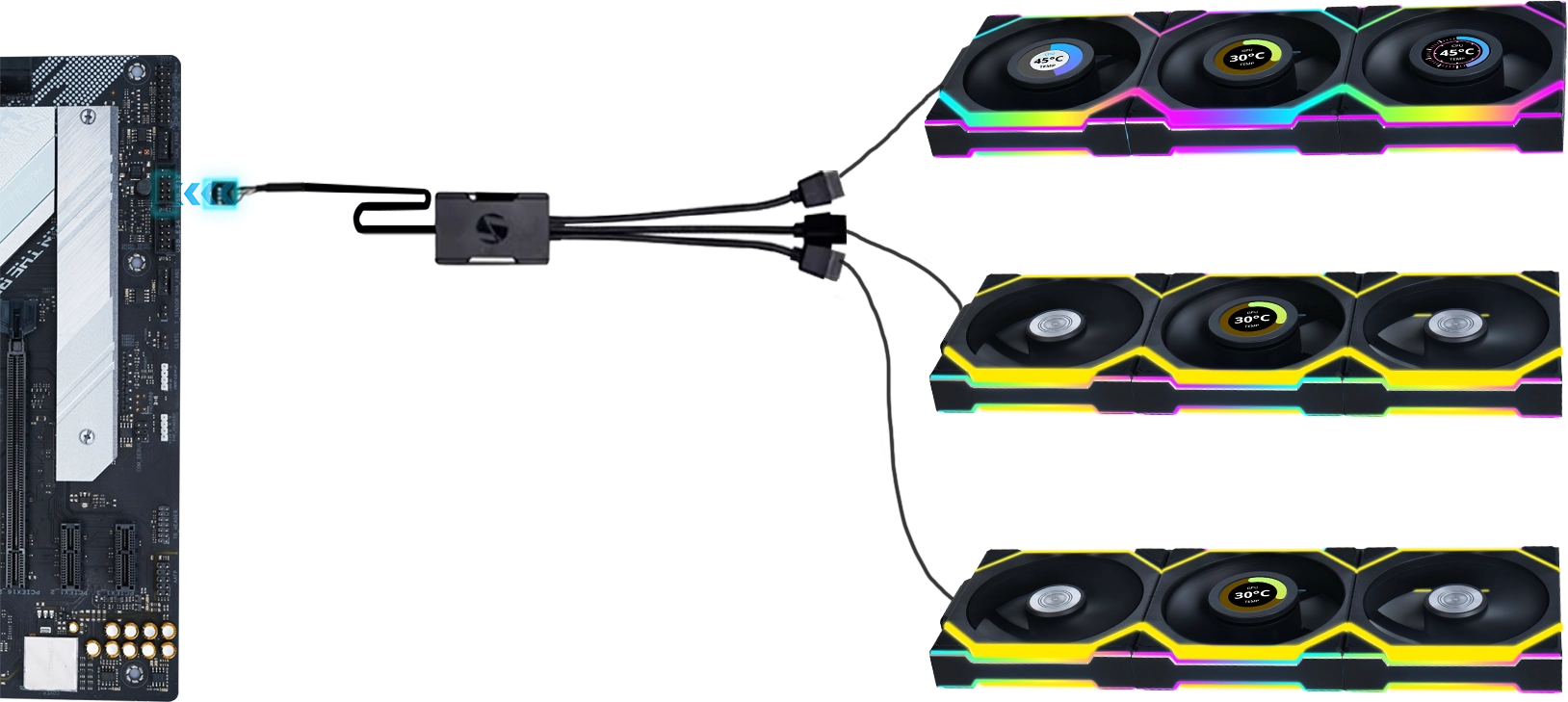 LIAN LI UNI FAN SL120 LCD Wireless BK Single Pack｜WEST