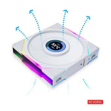 LIAN LI UNI FAN TL 140 LCD Wireless REVERSE BLADE WT Single Packの画像