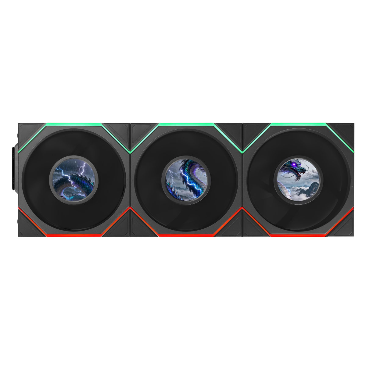 LIAN LI UNI FAN TL FLEX 120 LCD Wireless REVERSE BLADE BK Single Packの画像