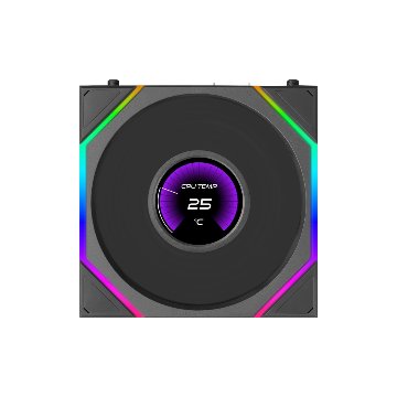 LIAN LI UNI FAN TL FLEX 120 LCD Wireless REVERSE BLADE BK Single Packの画像