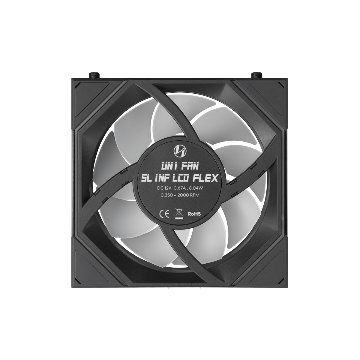 LIAN LI UNI FAN SL-INF FLEX 120 LCD Wireless REVERSE BLADE BK Single Packの画像