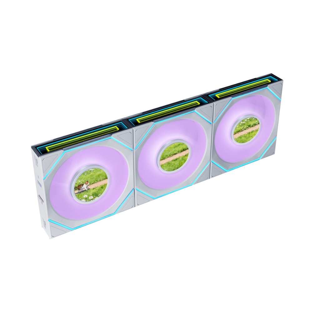 LIAN LI UNI FAN SL-INF FLEX 120 LCD Wireless REVERSE BLADE WT 3 Packの画像