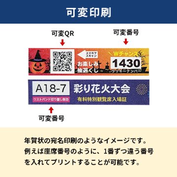 【LIMEX製】イベント用リストバンド(標準)10本組（19mm幅・印刷込み）の画像