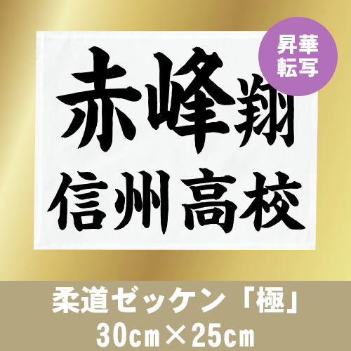 柔道ゼッケン「極」 30cm×25cmの画像