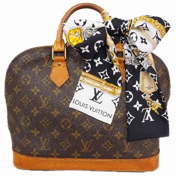 【中古】【良い】 LOUIS VUITTON ルイ・ヴィトン・バンドー・コンフィデンシャルモノグラム ツイリー スカーフ ヘアバンド M78656の画像