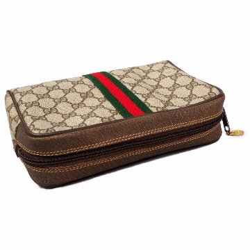 【中古】【良い】 OLDGUCCI オールドグッチ ヴィンテージグッチ アクセサリーコレクション クラッチバッグ ポーチ シェリーライン 1980年代の画像