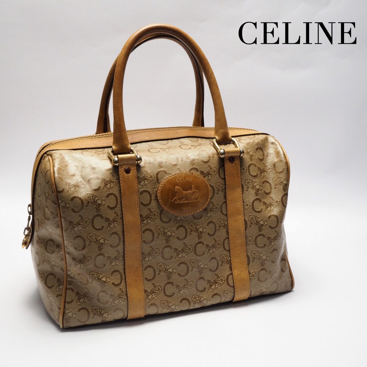 OLD CELINE オールドセリーヌ Cマカダム 馬車金具 ミニボストン