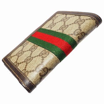 【中古】【良い】 OLDGUCCI オールドグッチ ヴィンテージグッチ シェリーライン 二つ折り財布 1970年代 70'sの画像