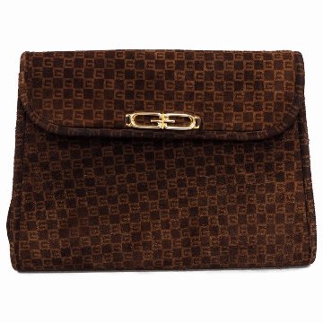 【中古】【良い】 OLDGUCCI オールドグッチ ヴィンテージグッチ スクエアGG チェーンショルダーバッグ 1970年代 70's ブラウンの画像