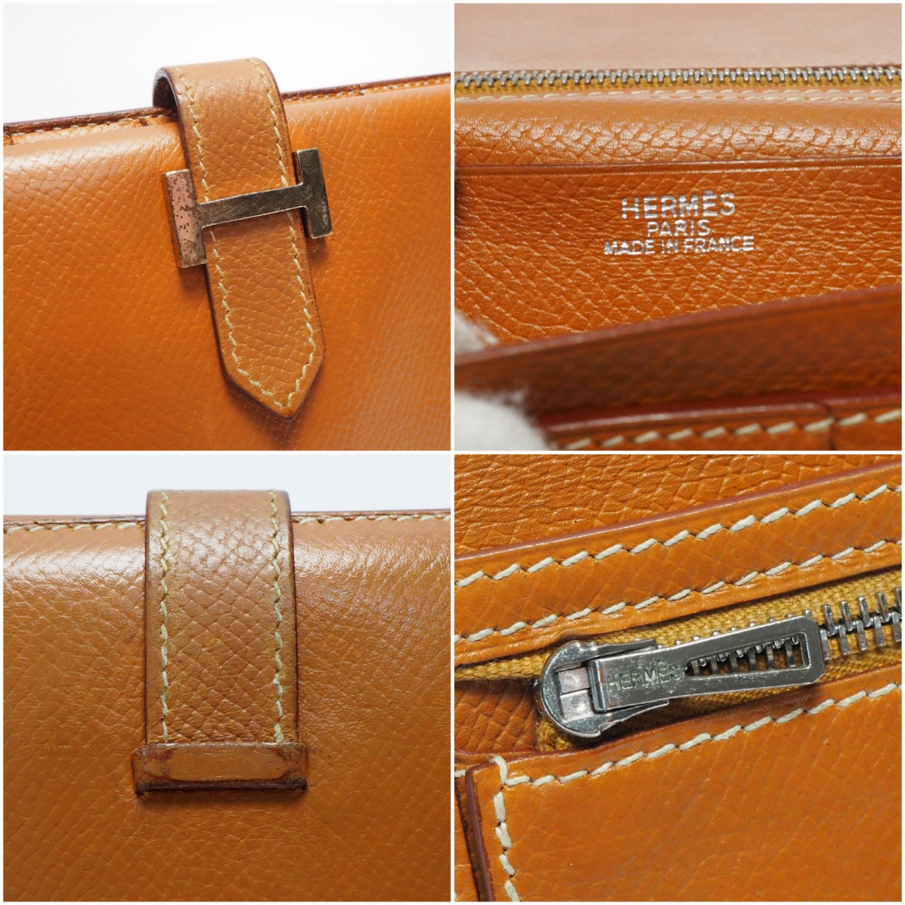 【中古】【良い】 HERMES エルメス ベアン 二つ折り長財布 2000年製 クシュベルの画像