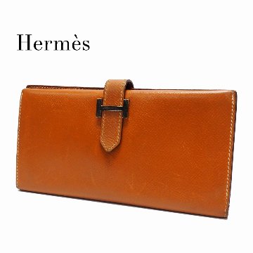 【中古】【良い】 HERMES エルメス ベアン 二つ折り長財布 2000年製 クシュベルの画像