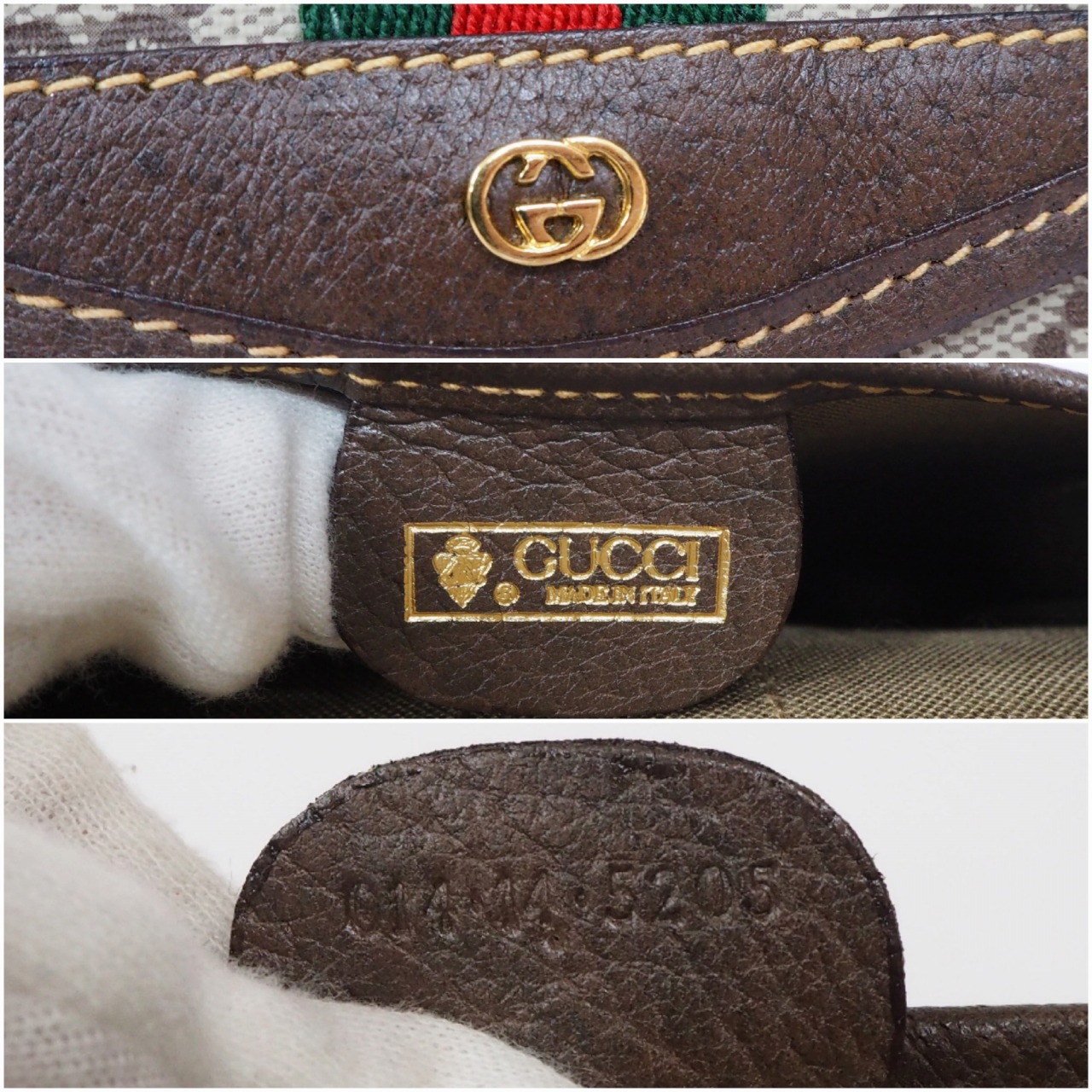 【中古】【非常に良い】 OLDGUCCI オールドグッチ ヴィンテージグッチ シェリーライン ポーチ 1970年代の画像