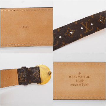 【中古】【非常に良い】 LOUIS VUITTON ルイヴィトン モノグラム サンチュール1904 ベルト M9671Wの画像