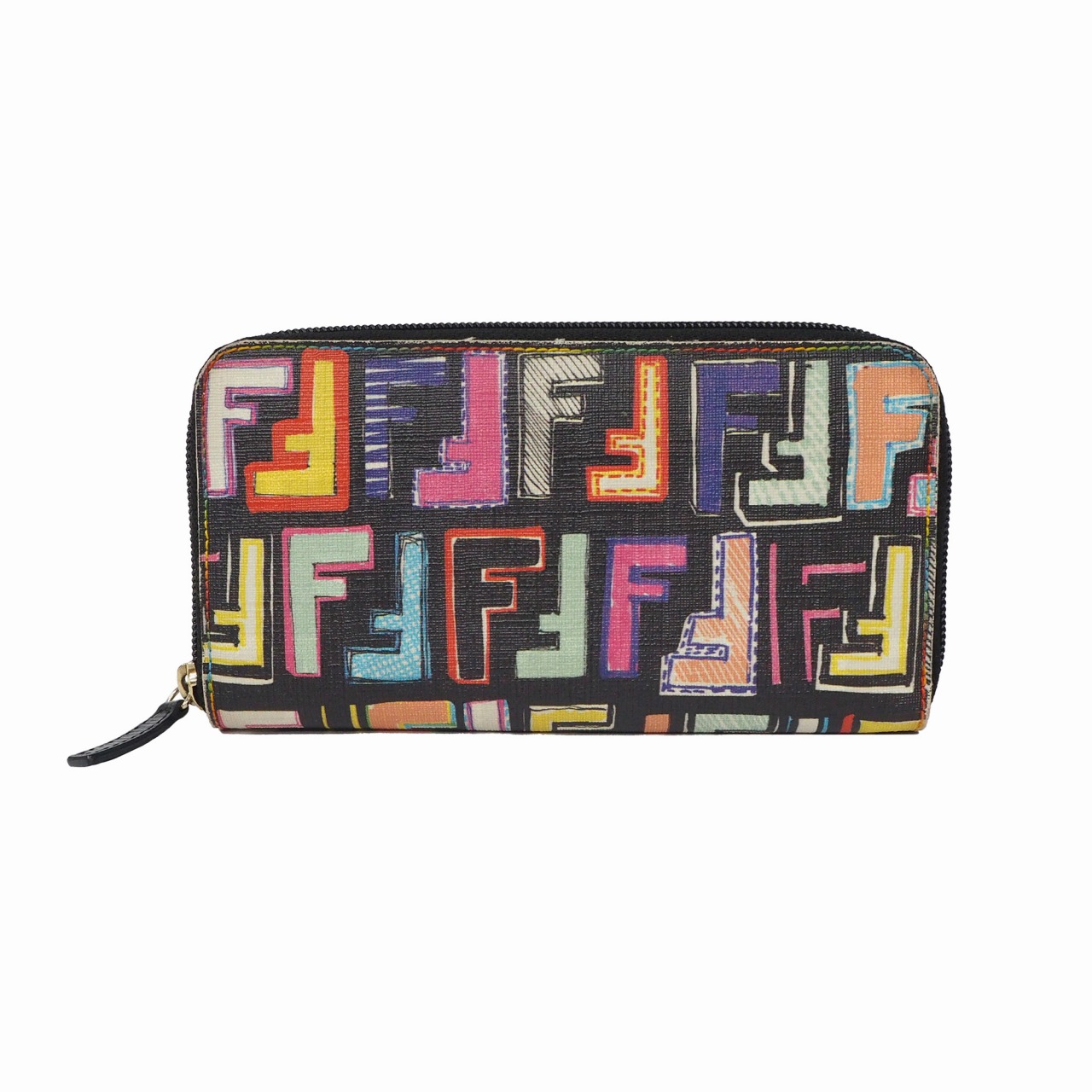 【中古】【良い】 FENDI フェンディ ズッカ 長財布 ラウンドファスナー FFロゴ 8M0024の画像