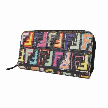 【中古】【良い】 FENDI フェンディ ズッカ 長財布 ラウンドファスナー FFロゴ 8M0024の画像