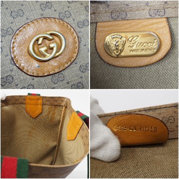 【中古】【良い】 OLDGUCCI オールドグッチ ヴィンテージグッチ マイクロGG シェリーライン トートバッグ 1970年代の画像