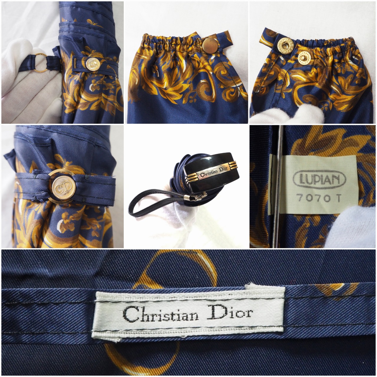 中古】【良い】 Christian Dior クリスチャンディオール 折りたたみ傘