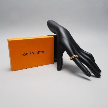 【中古】【良い】 LOUIS VUITTON ルイヴィトン バーグ ナノグラム テニスリング 指輪 M64652の画像