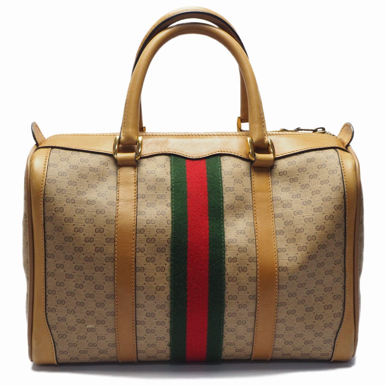 【中古】【良い】 OLDGUCCI オールドグッチ ヴィンテージグッチ マイクロGG シェリーライン ミニボストンバッグ 1970年代の画像