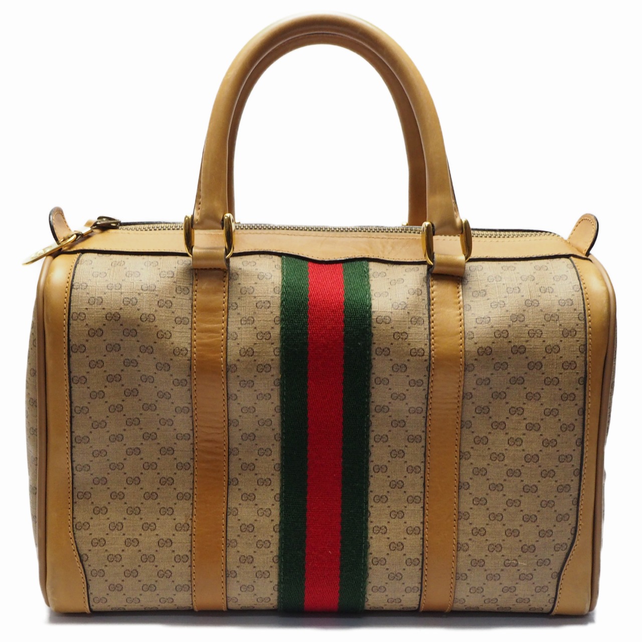 【中古】【良い】 OLDGUCCI オールドグッチ ヴィンテージグッチ マイクロGG シェリーライン ミニボストンバッグ 1970年代の画像