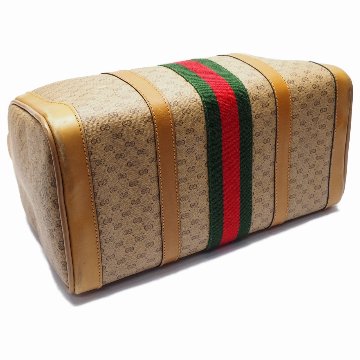 【中古】【良い】 OLDGUCCI オールドグッチ ヴィンテージグッチ マイクロGG シェリーライン ミニボストンバッグ 1970年代の画像