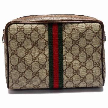 【中古】【良い】OLDGUCCI オールドグッチ GUCCIPARFUMS グッチパフューム シェリーライン クラッチバッグ コスメポーチ 化粧ポーチ 1972年 70'S の画像