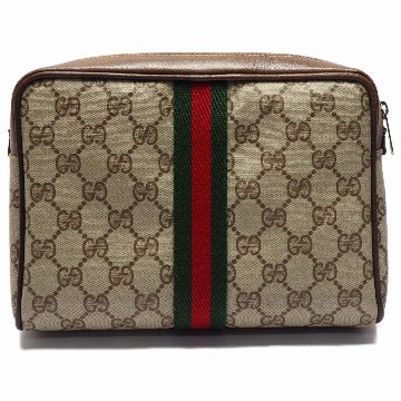 【中古】【良い】OLDGUCCI オールドグッチ GUCCIPARFUMS グッチパフューム シェリーライン クラッチバッグ コスメポーチ 化粧ポーチ 1972年 70'S の画像