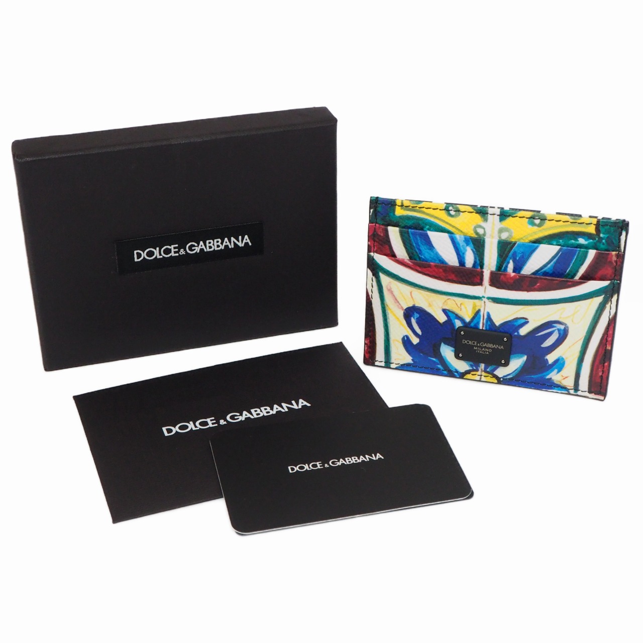 【中古】【非常に良い】 DOLCE&GABBANA ドルチェ＆ガッバーナ シチリアDNA マヨリカプリント カードケースの画像