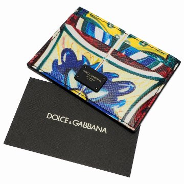 【中古】【非常に良い】 DOLCE&GABBANA ドルチェ＆ガッバーナ シチリアDNA マヨリカプリント カードケースの画像