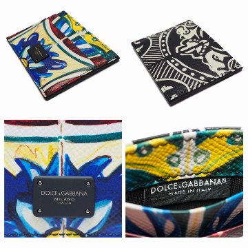 【中古】【非常に良い】 DOLCE&GABBANA ドルチェ＆ガッバーナ シチリアDNA マヨリカプリント カードケースの画像