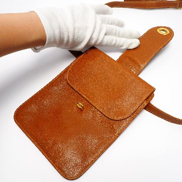 【中古】【良い】 OLDGUCCI オールドグッチ ヴィンテージグッチ ショルダーバッグ シェリーライン ブラウン 1970年代の画像