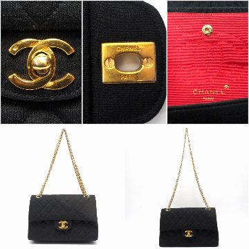 【中古】【非常に良い】 CHANEL シャネル ヴィンテージシャネル マトラッセ23 チェーンショルダーバッグ 2way 0番台 ダブルフラップ ココマーク コットンの画像